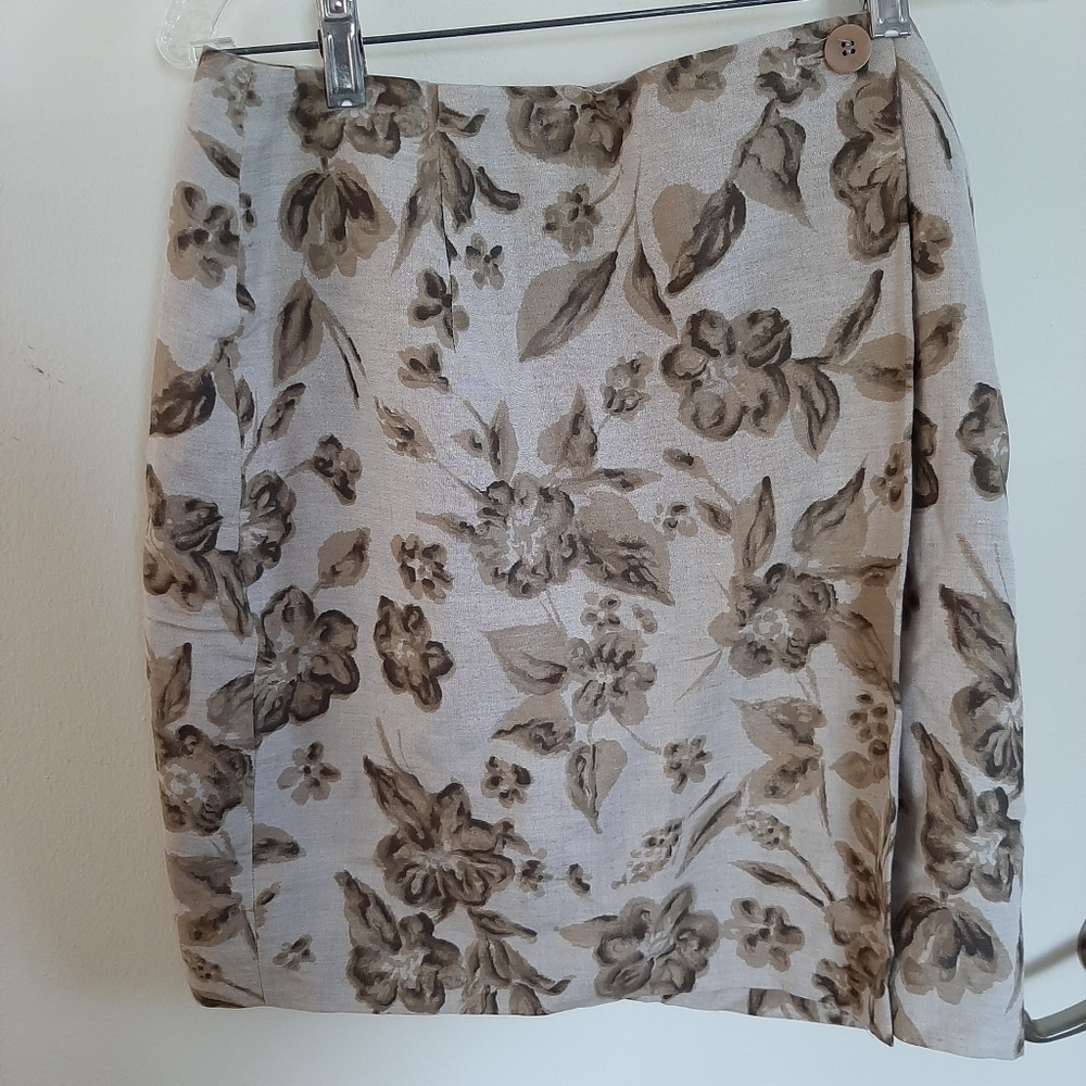 Ann Taylor Linen Blend Mini Wrap Skirt skirt.  ***Vintage